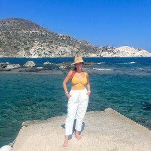 Walter Baker Women's Linen Blend Pull On Causal Pants Size S